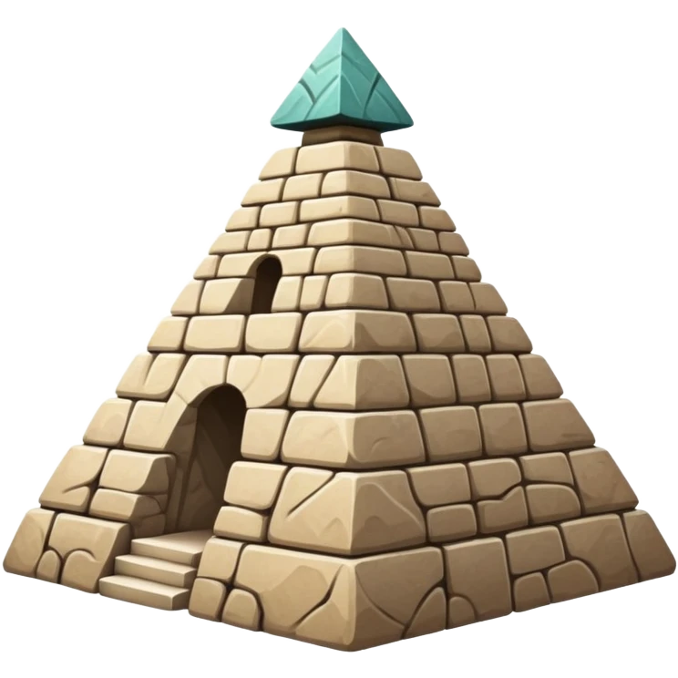 crea un emoji moderno de una pirámide, que esté ambientado en la civilización mesoamericana emoji