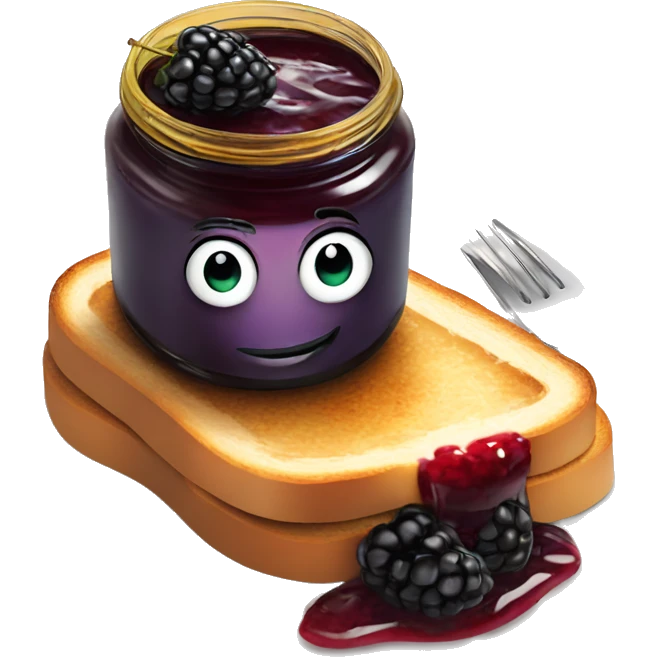 Blackberry jam on a piece of toast emoji