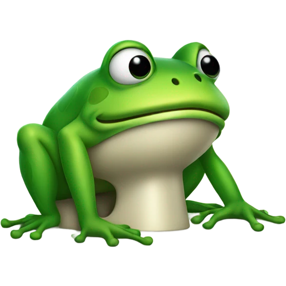 Frog on a toilet  emoji