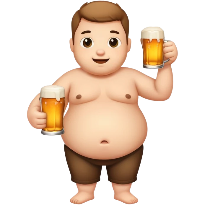 Beer belly cute emoji