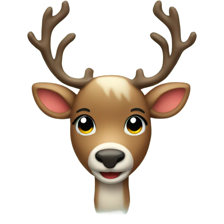 cute christmas reindeer emoji