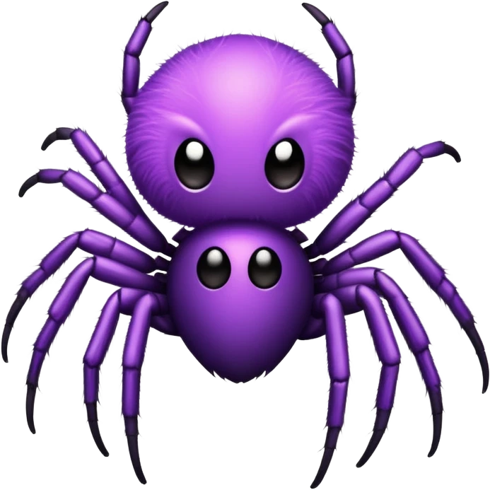 simple cute spider single colored purple emoji