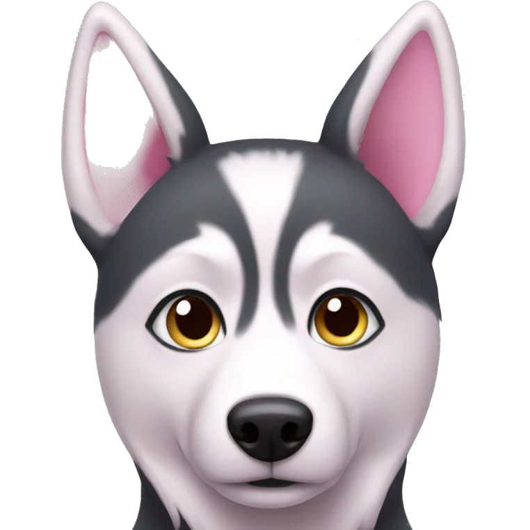 Pink husky  emoji