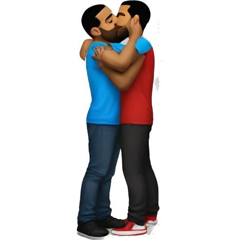 Drake kissing a wall emoji