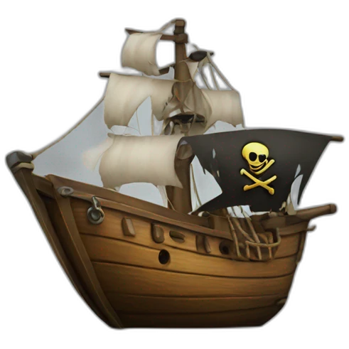 Boat pirate emoji