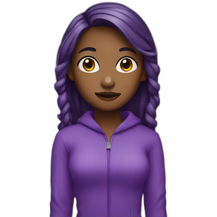 Purple girl emoji
