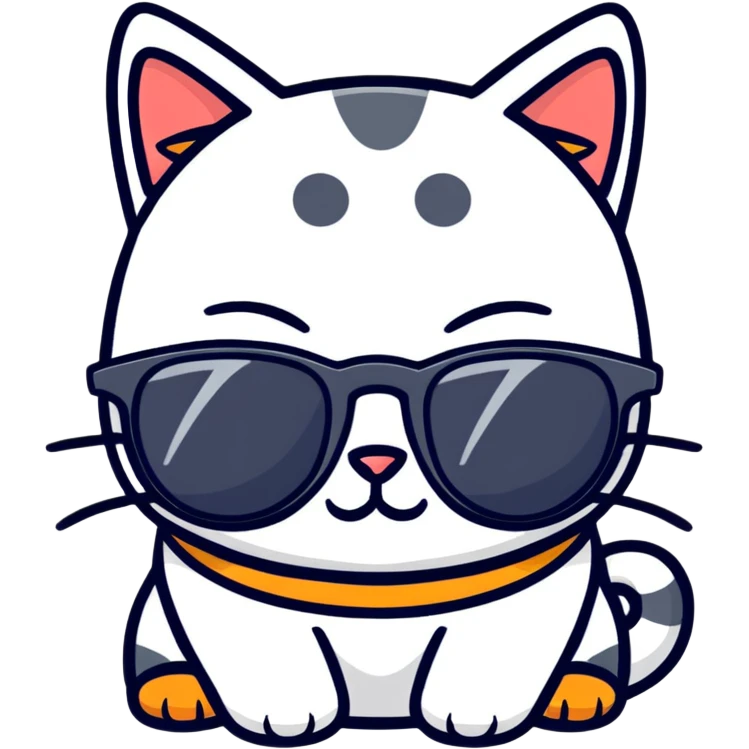 Cat with sunglasses emoji