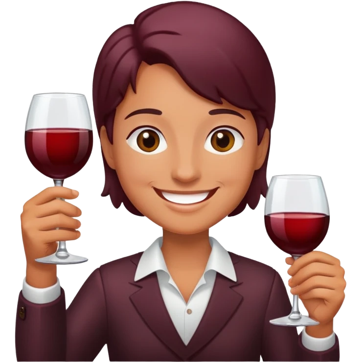 Chin chin with red wine glasses  emoji