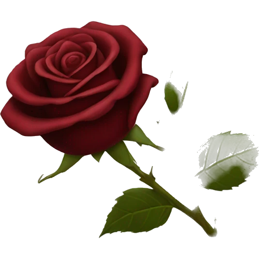 Dark red rose emoji
