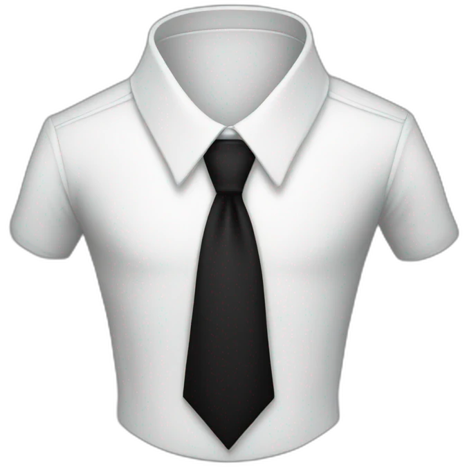 Mysterious No head white shirt and long black tie emoji