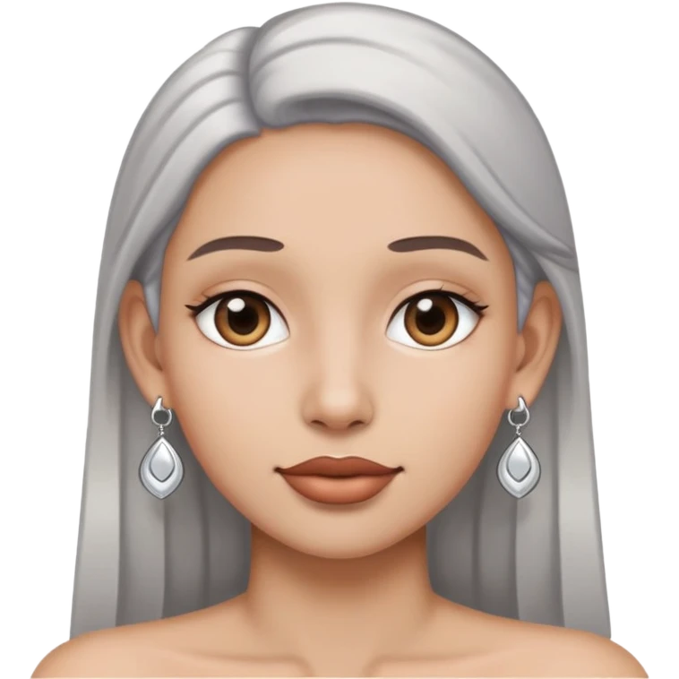 Eat with silver earrings  emoji