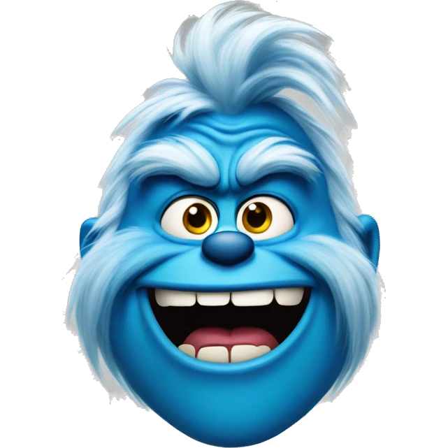Blue grinch emoji