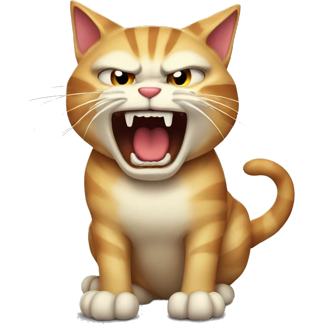 really angry hissing cat emoji