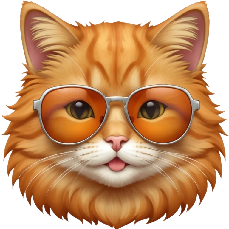 cat wearing sunglasses, playful expression emoji