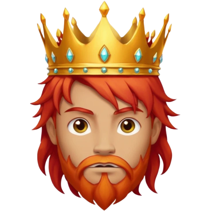 portrait of flame king emoji