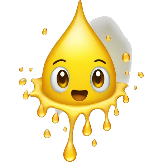 Squirt of yellow water droplets  emoji