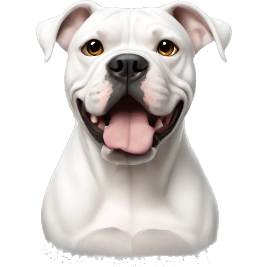 American Bulldog white emoji