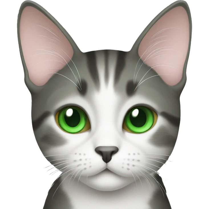 maine coin cat with green eyes  emoji
