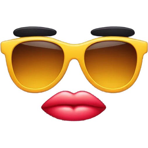 Sunglasses emoji with pouty lips emoji