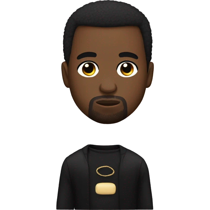 Kanye west wearing a black tutu emoji