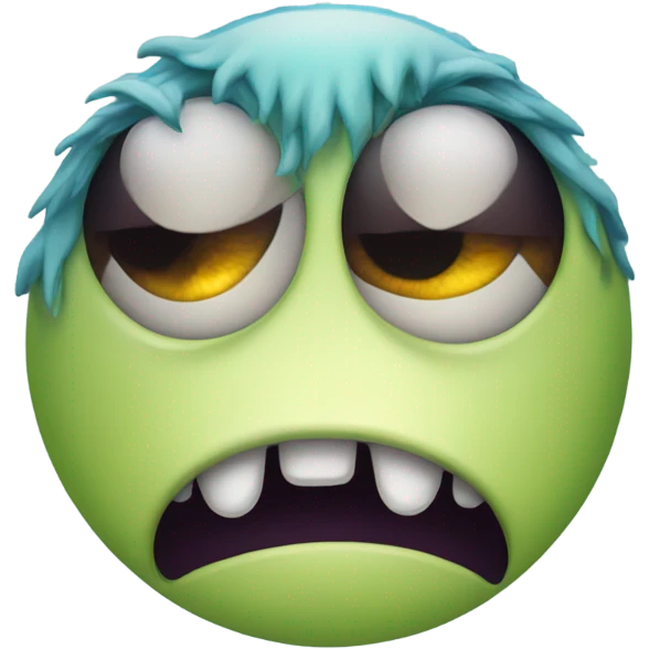 a one eye monster crying emoji