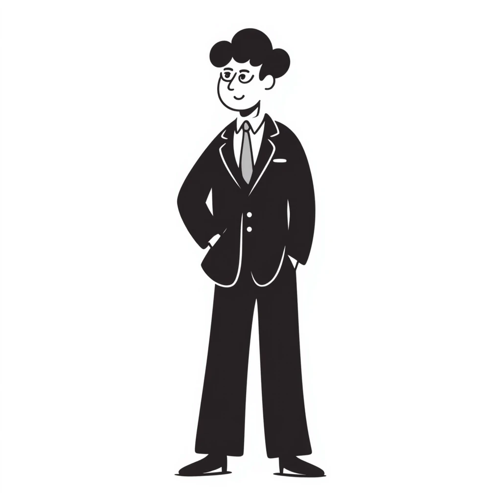 man in a black suit emoji