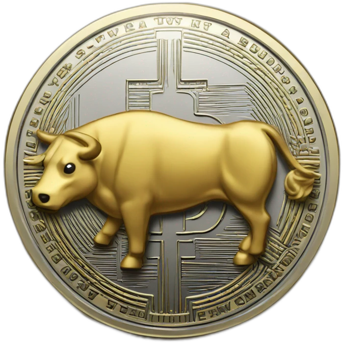 btc gold coin bullish emoji