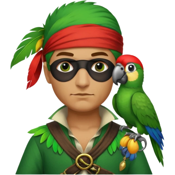 pirate and parrot emoji