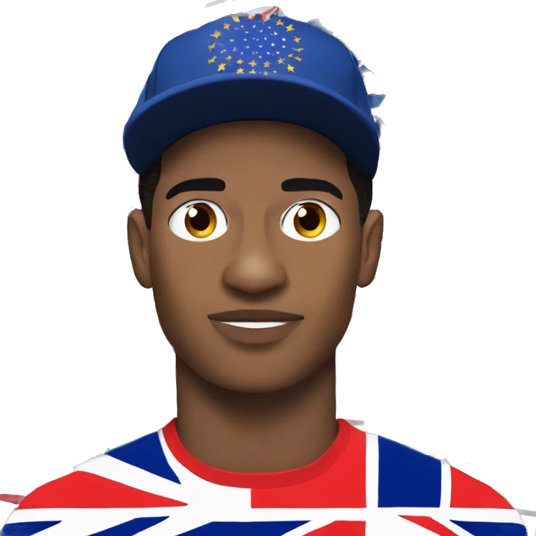 Marcus Rashford wearing a brexit hat emoji