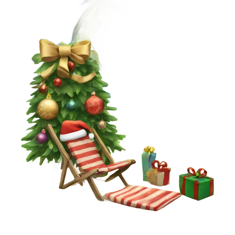 Christmas on the beach emoji