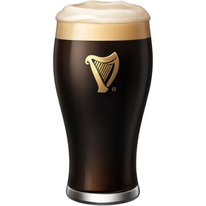 pint of guinness with flat head emoji