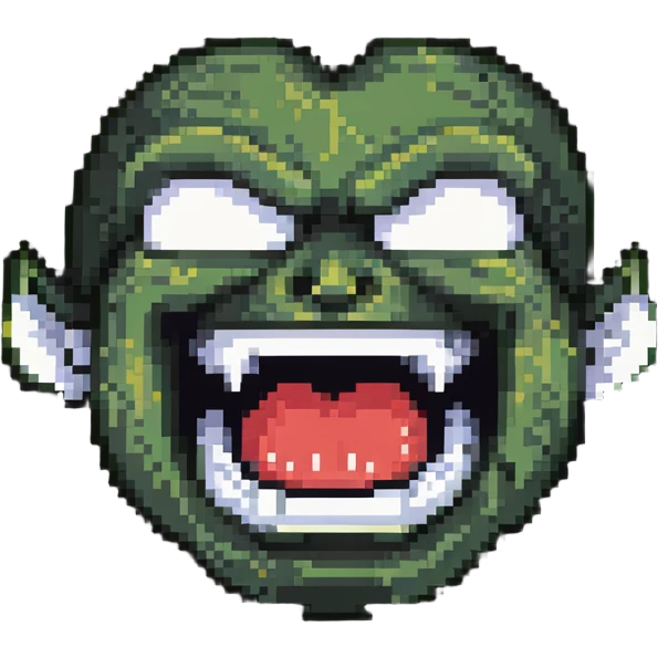 cartoon villain with exaggerated evil laugh emoji