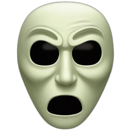 The mask of scream emoji