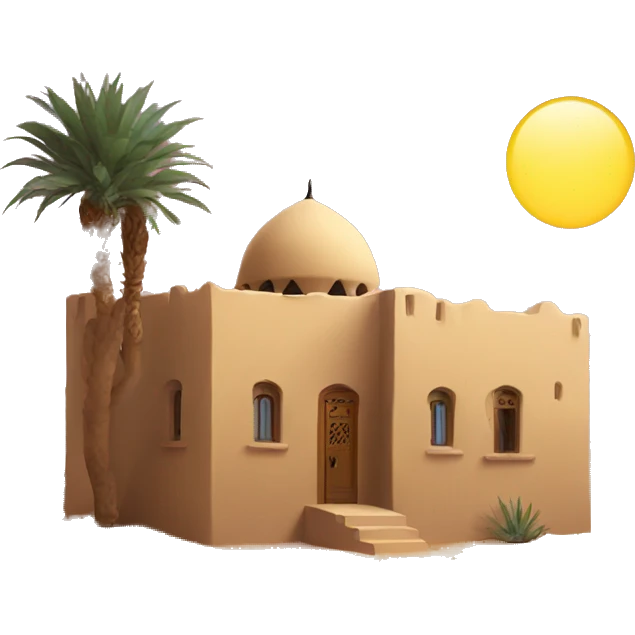 arab house in desert emoji