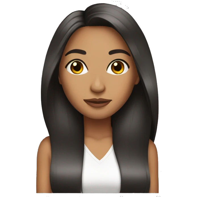 Straight hair latina emoji