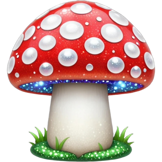 glitter mushroom 1-up emoji