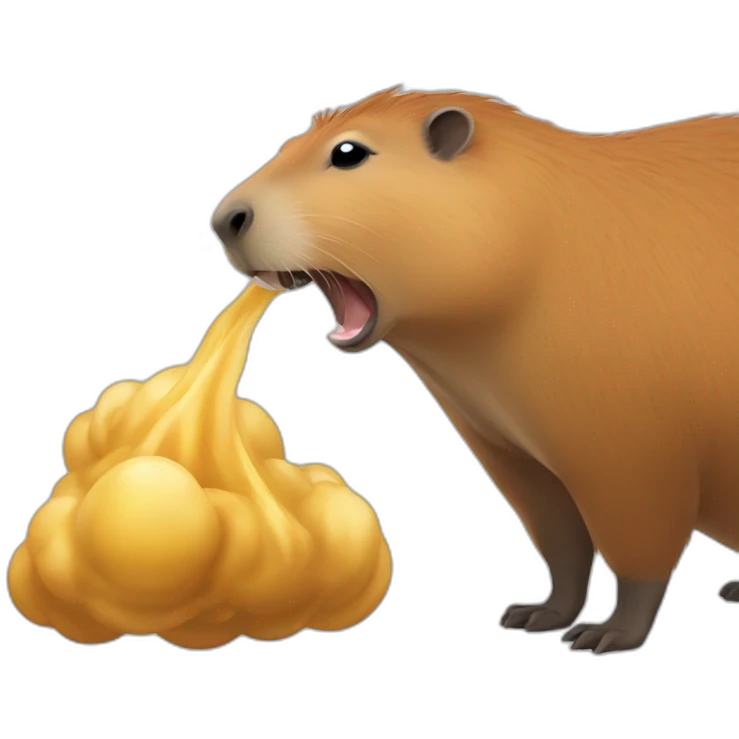 Capybara farting emoji