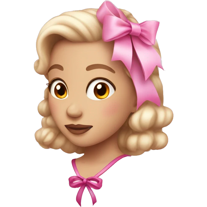 pink ribbon coquette  emoji