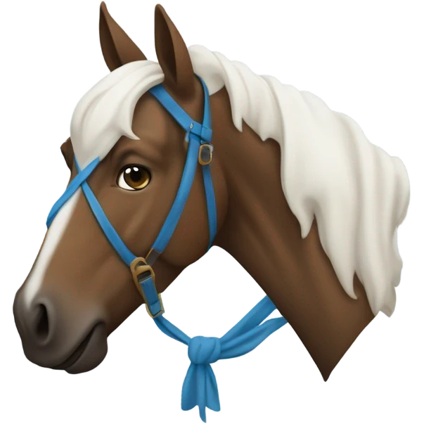 Cheval pie bai avec œil bleu  emoji