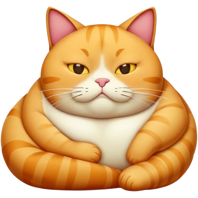 Lazy fat cat emoji