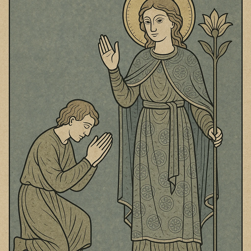a slave worshipping a goddess, ancient art style, historical, detailed, classical emoji