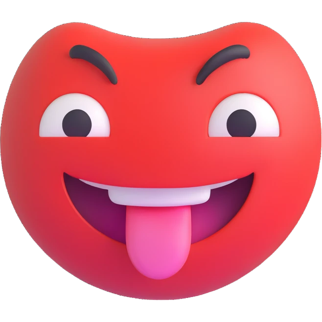 a winking face with a tongue out emoji