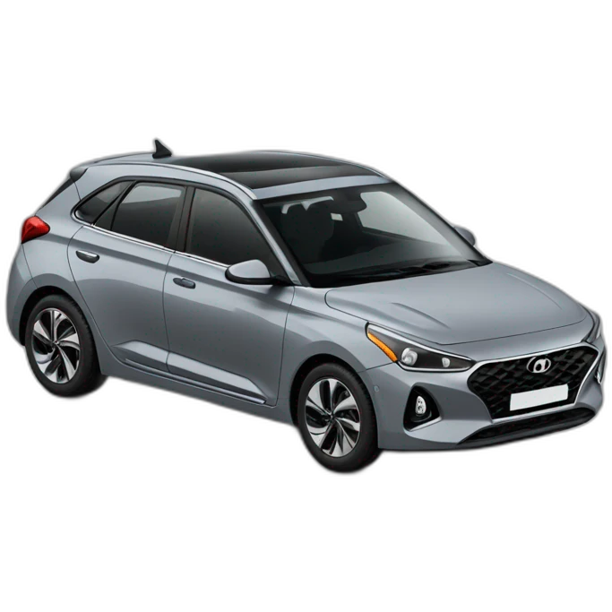 Voiture modèle i20 hyundai vert gris emoji