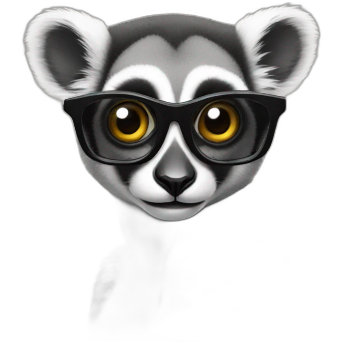 LEMUR CON GAFAS NEGRAS emoji