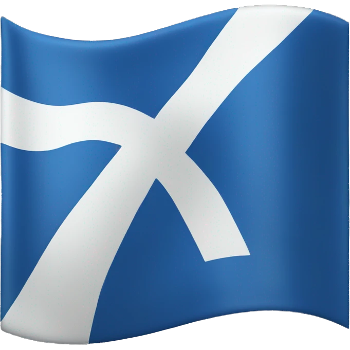 Blue flag with a big white cross   emoji