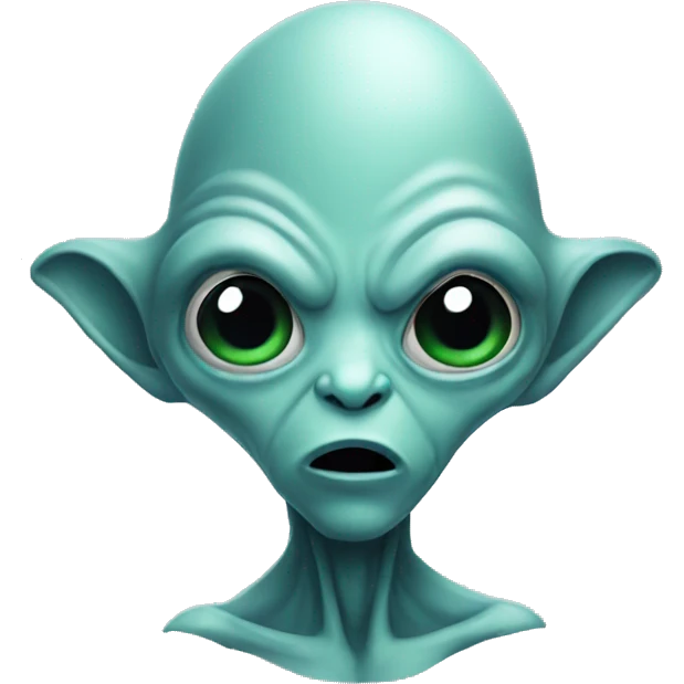 Cold alien emoji