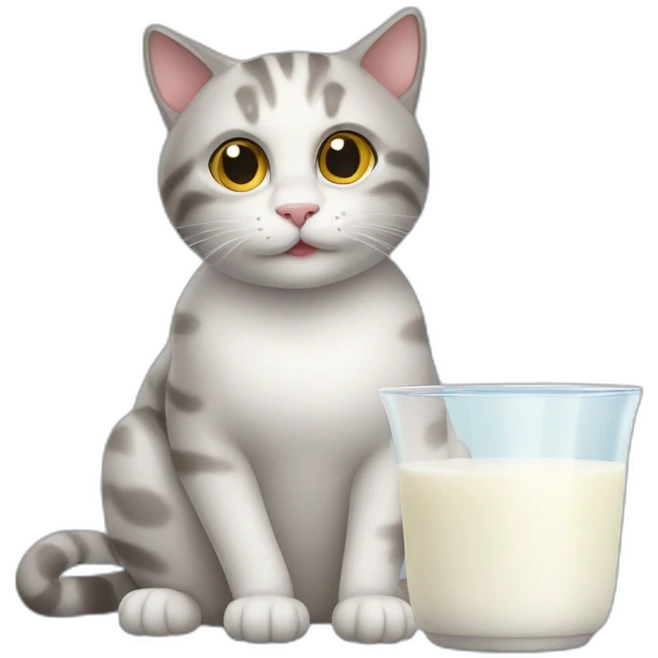 cat with milk emoji