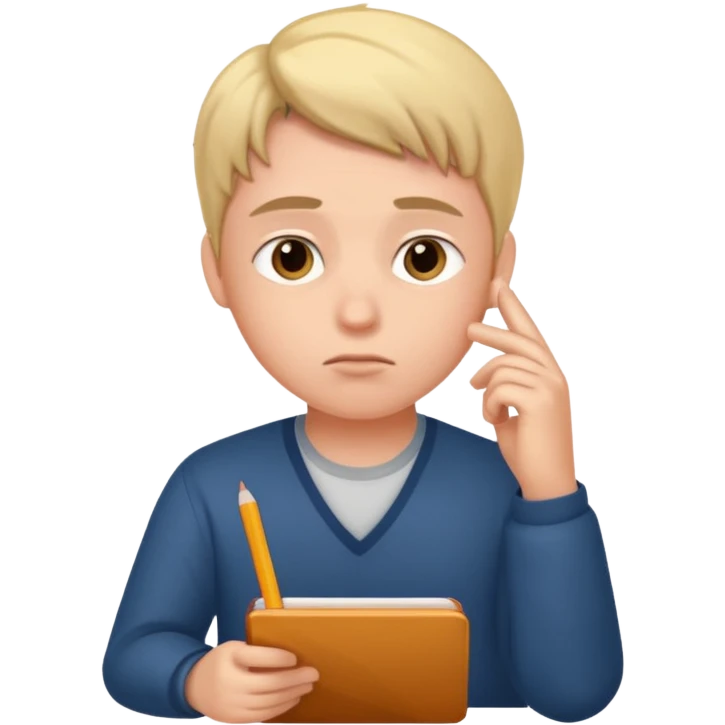 thinking student emoji