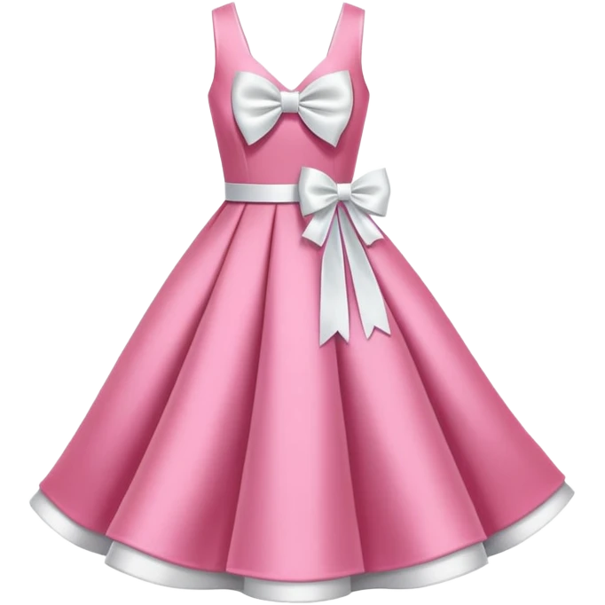 Pink dress with white bows emoji