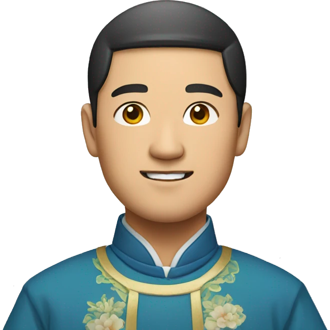 chinese man in traditional clothes emoji